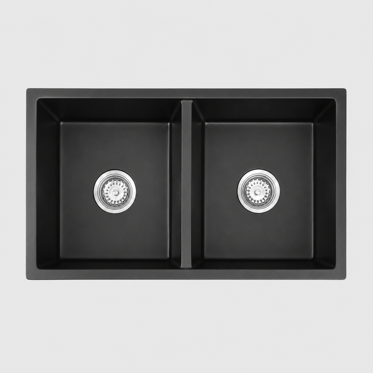 Granite Composite Sink 7745D Black with Overflow
