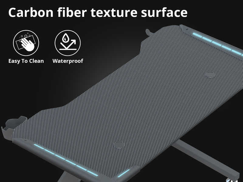 Gaming Table KZ-1 120cm with Wireless Charger and Mouse Pad & Nicola Gaming chair PVC Black