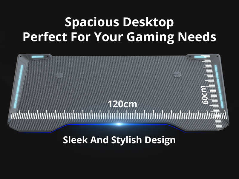 Gaming Table KZ-1 140cm with Wireless Charger and Mouse Pad & Faron Gaming Chair PVC Black