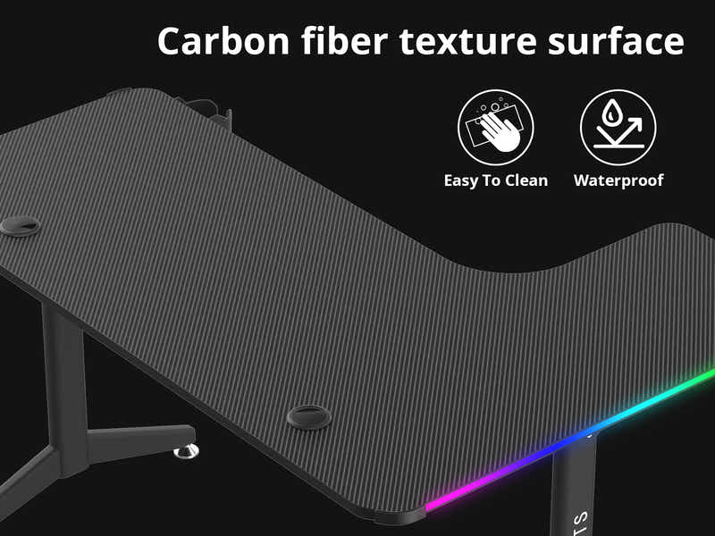 Gaming Table L2R Right 160CM & Nicola Gaming chair PVC Black (Combo)