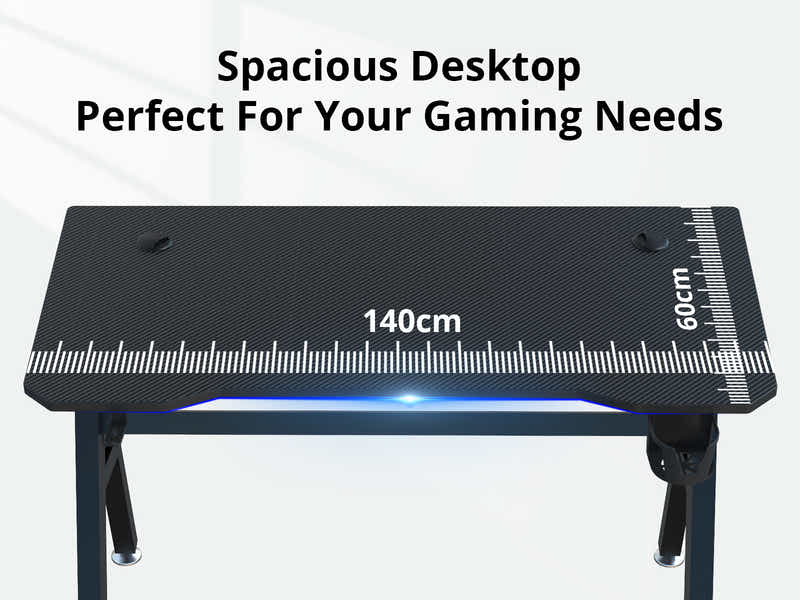 Gaming Table R6 140cm & Nicola Gaming chair PVC Black+Red