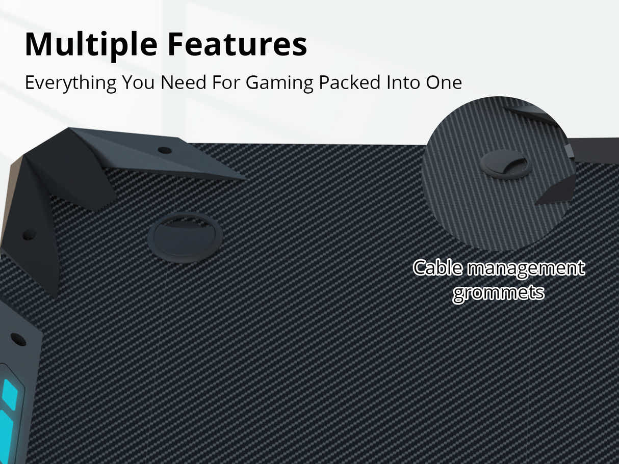 Gaming Table Z9 140cm & Faron Gaming Chair PVC Black