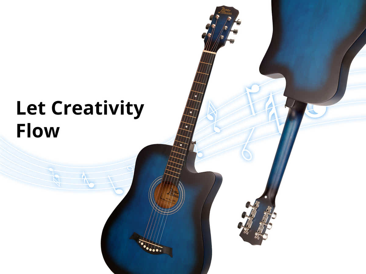 DS 38'' Acoustic Guitar - Blue
