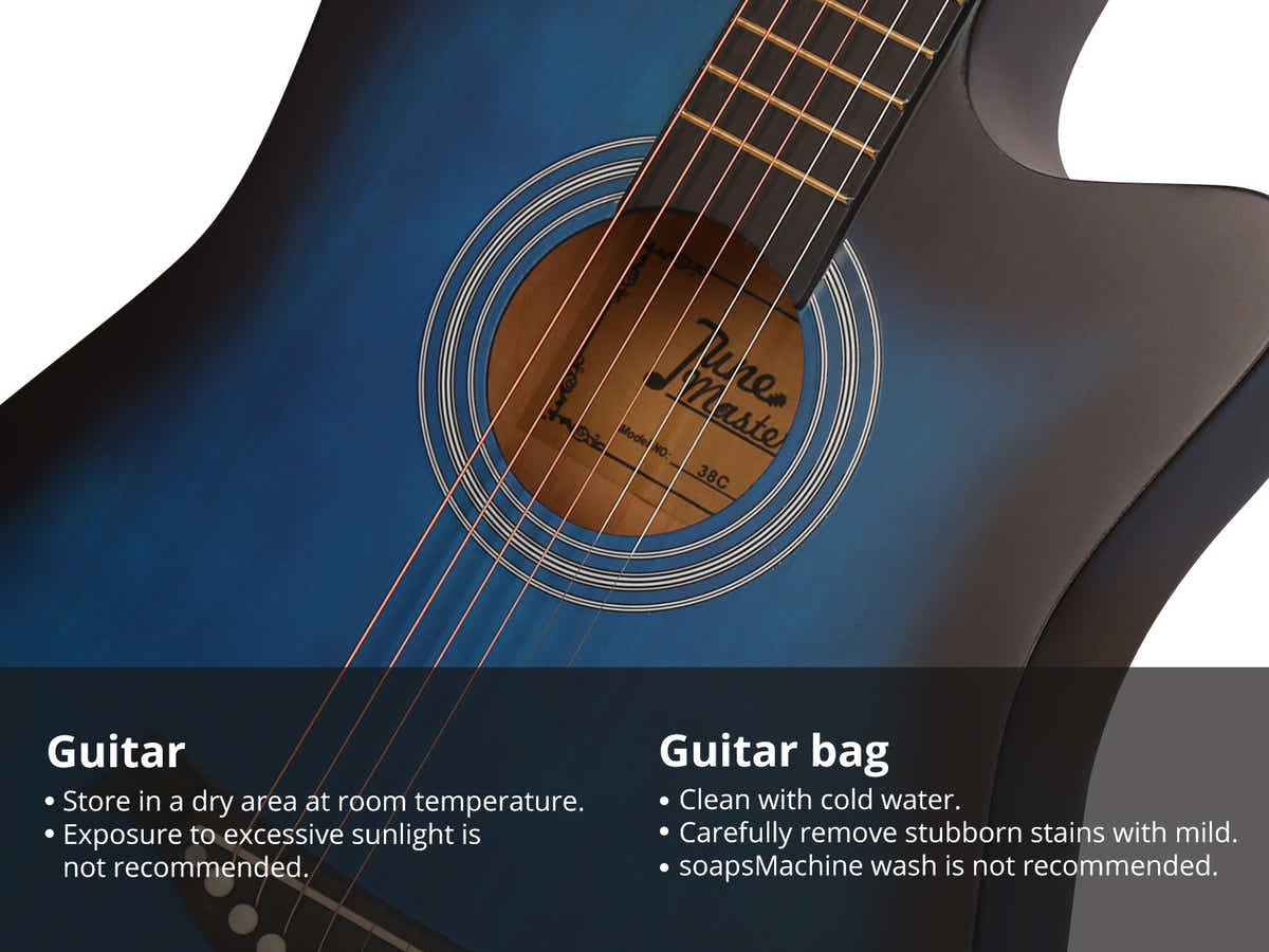 DS 38'' Acoustic Guitar - Blue