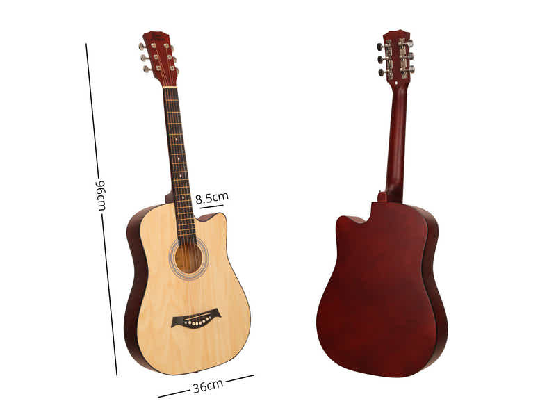 DS 38'' Acoustic Guitar Natural Wood Colour