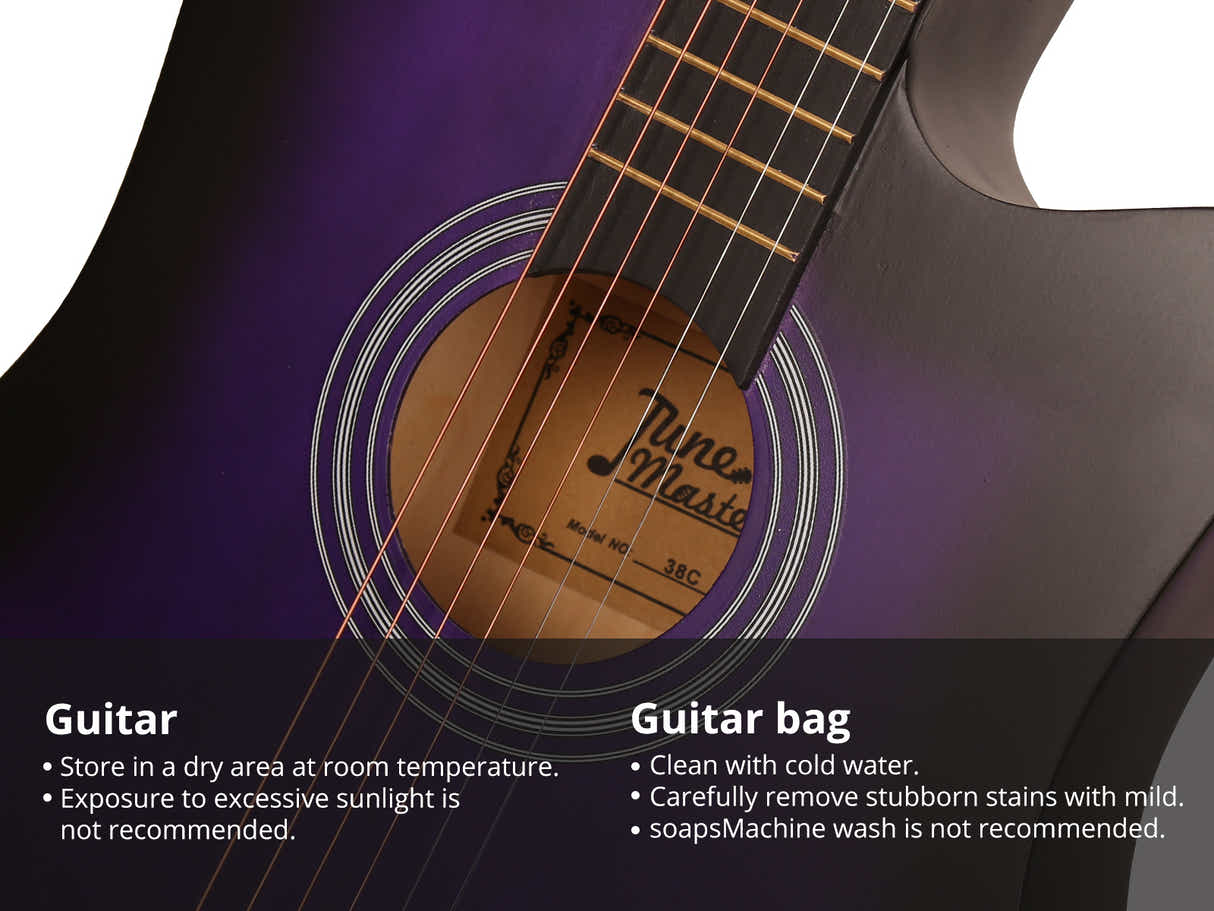 38'' Acoustic Guitar - Purple