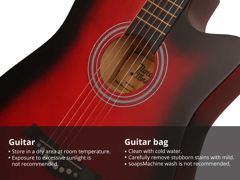 DS 38'' Acoustic Guitar Red Colour