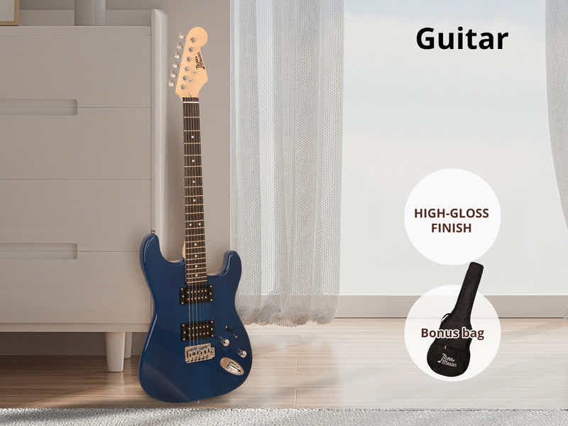 Electric Guitar Blue White