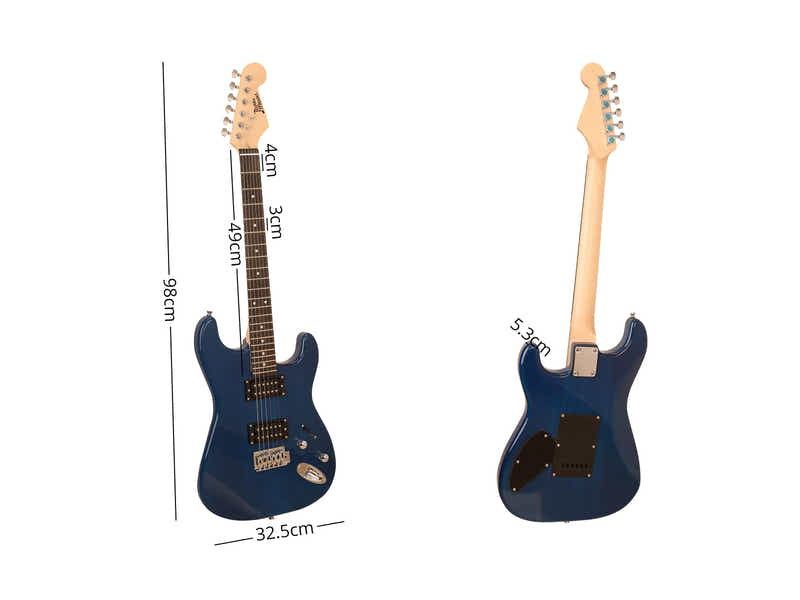 Electric Guitar Blue White