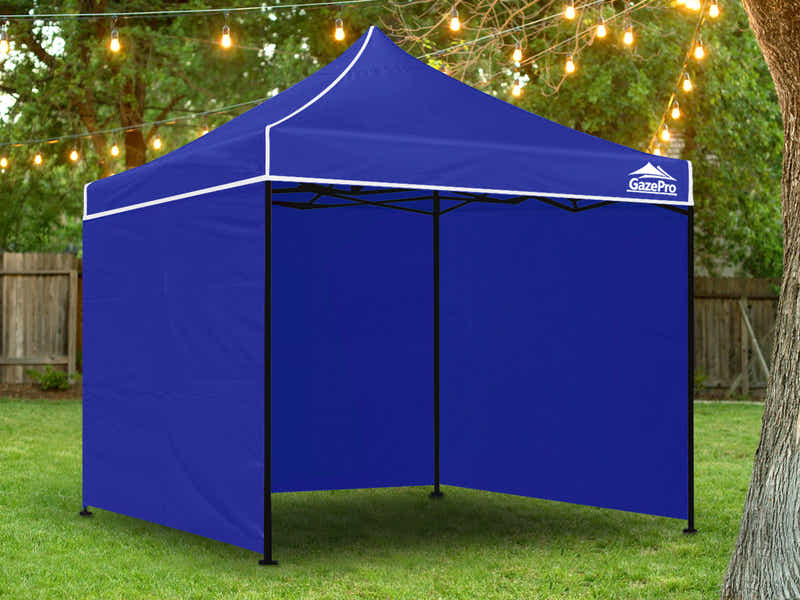 Gazebo with Silver-Coated Roof 3m x 3m - Blue