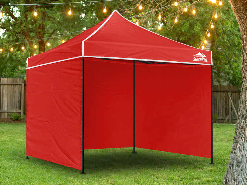 DS Gazebo with Silver-Coated Roof 3m x 3m - Red