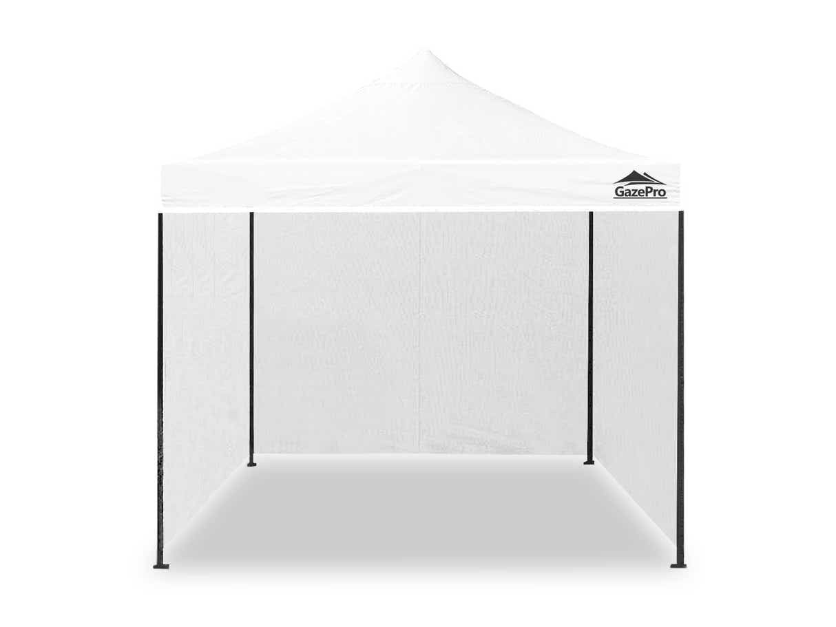 Gazebo with Silver-Coated Roof 3m x 3m - White