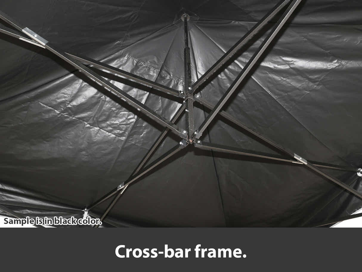 Gazebo with Silver-Coated Roof 3m x 6m - Blue