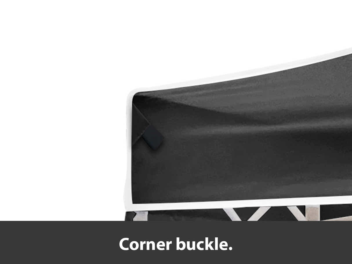 Heavy-Duty Gazebo 3m x 3m - Black