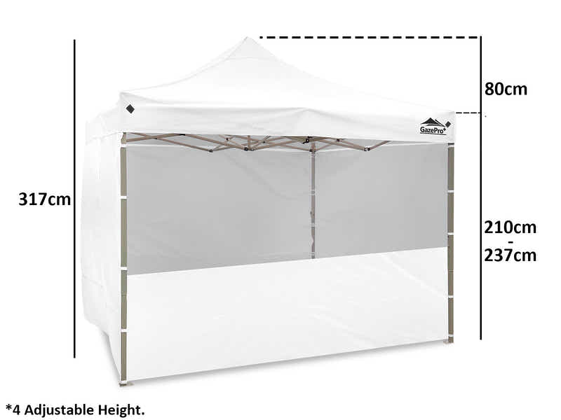Heavy-Duty Gazebo 3m x 3m - White