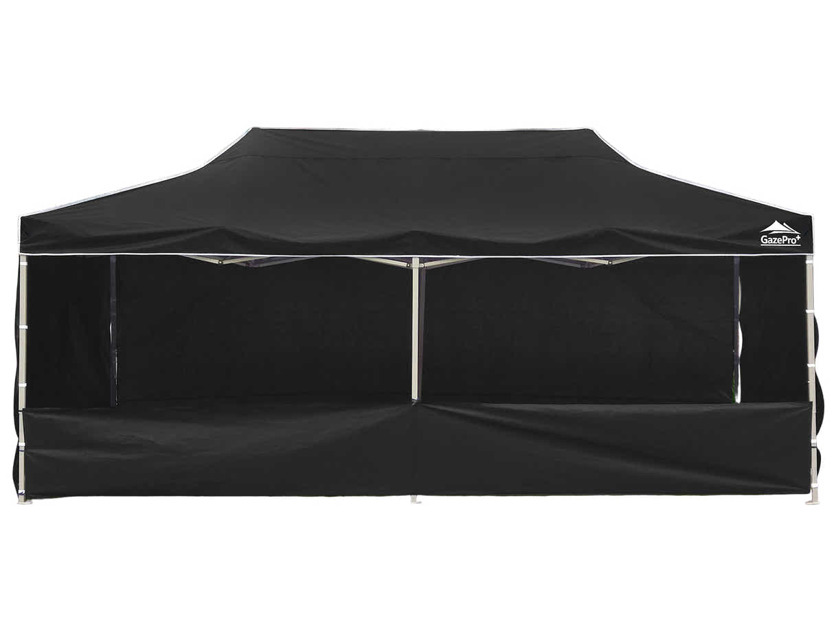 Heavy-Duty Gazebo 3m x 6m - Black