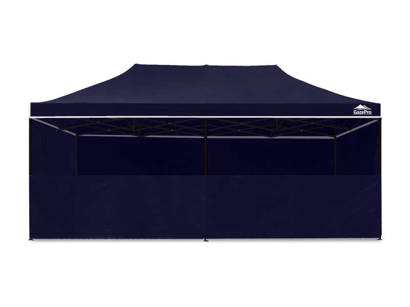 DS Gazebo with Silver-Coated Roof 3m x 6m - Navy