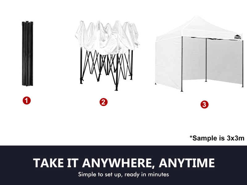 Gazebo with Silver-Coated Roof 3m x 4.5m - White