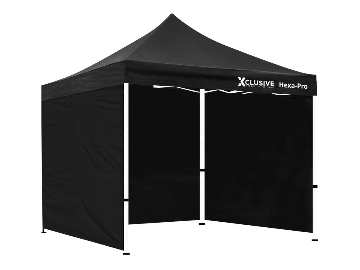 Xclusive Gazebo HEX 3m x 3m - Black