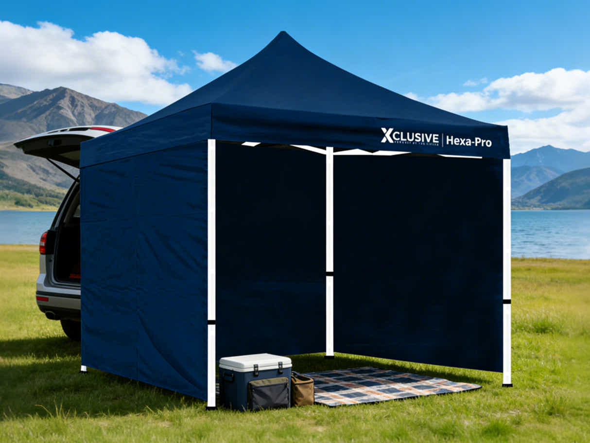 Xclusive Gazebo HEX 3m x 3m - Navy