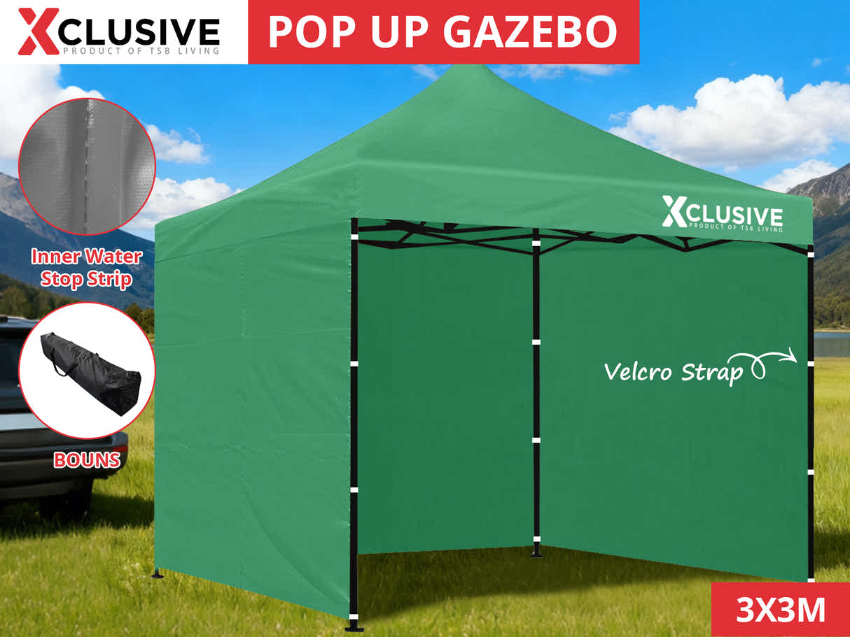 DS Gazebo D Exclusive 3x3m GREEN