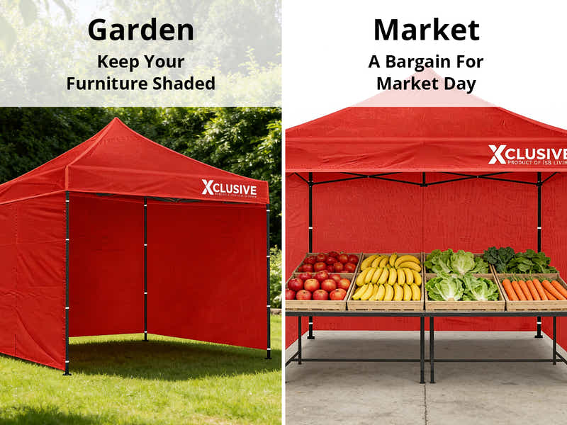 Xclusive Gazebo D Exclusive 3x3m RED
