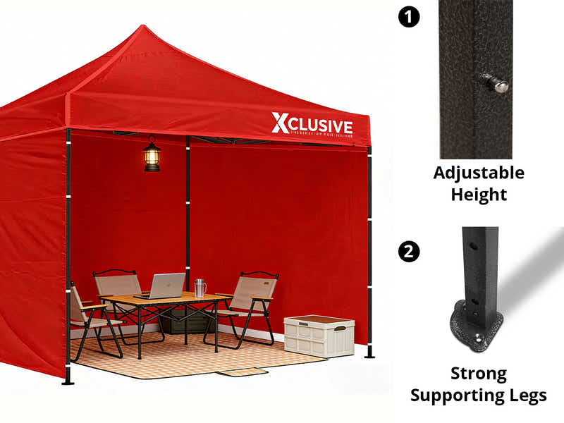 Xclusive Gazebo D Exclusive 3x3m RED