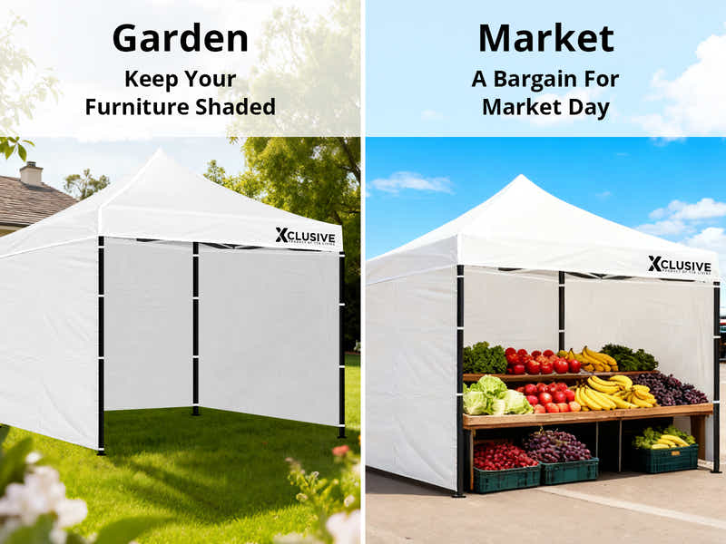 Xclusive Gazebo D 3x3m WHITE with bonus carry bag