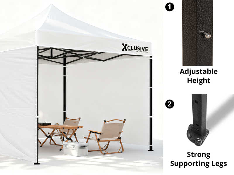 Xclusive Gazebo D 3x3m WHITE with bonus carry bag