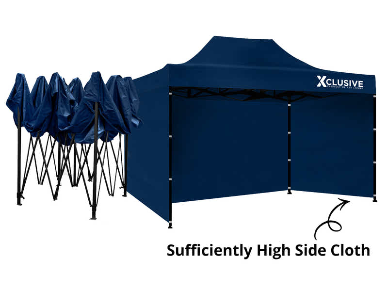 Xclusive Gazebo D 3x4.5m NAVY with bonus carry bag