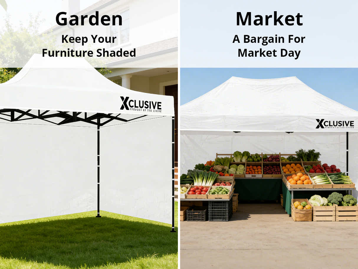 Xclusive Gazebo with Carry Bag 3m x 4.5m - White