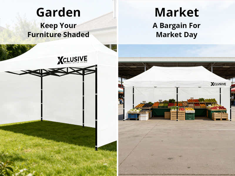 Xclusive Gazebo D 3x6m WHITE