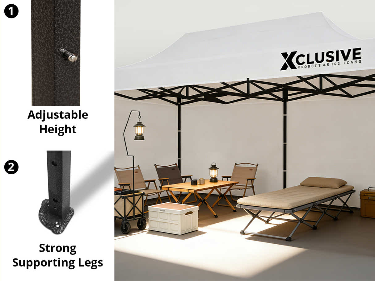 Xclusive Gazebo with Carry Bag 3m x 6m - White