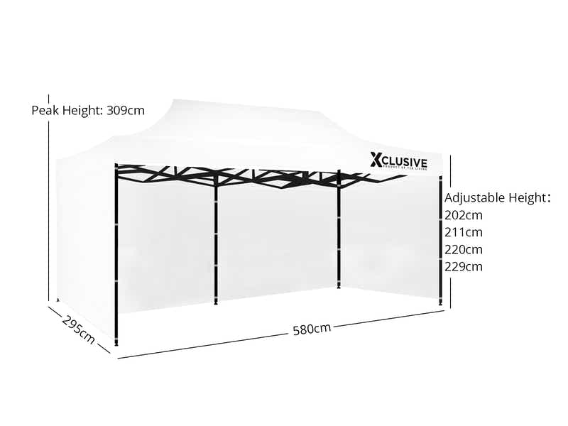 DS Gazebo D Exclusive 3x6m WHITE