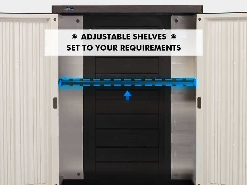 Half-Height Outdoor Storage Cabinet - Cream