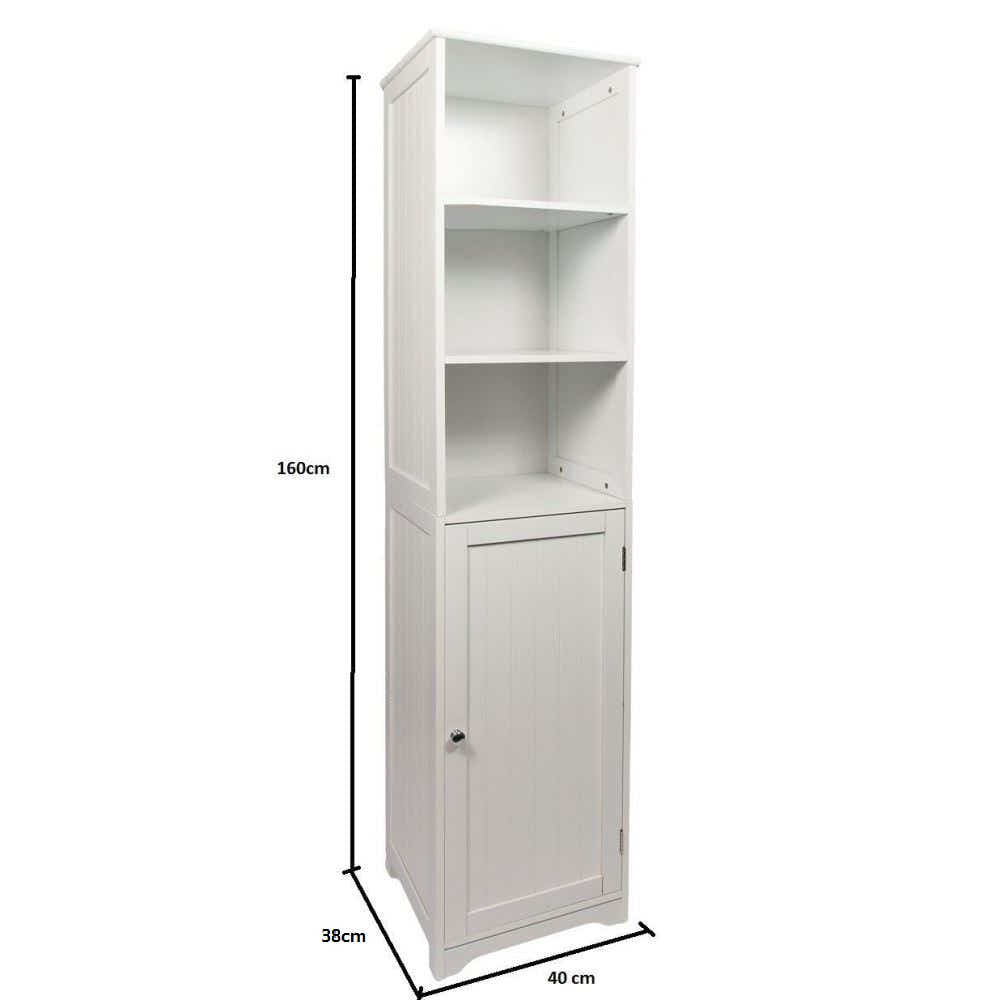 Bathroom Tower Cabinet - White