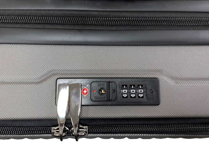 Luggage Set 3pcs front open grey