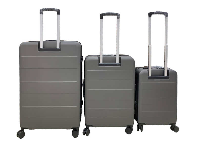 Luggage Set 3pcs front open grey