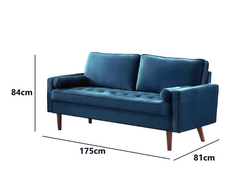 Gyllene Velvet Sofa Set - Blue