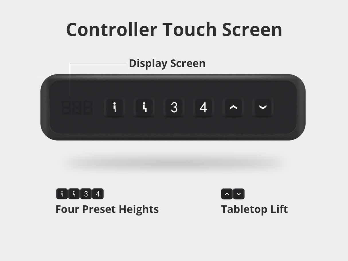 Height Adjustable Desk Set - Oak & White