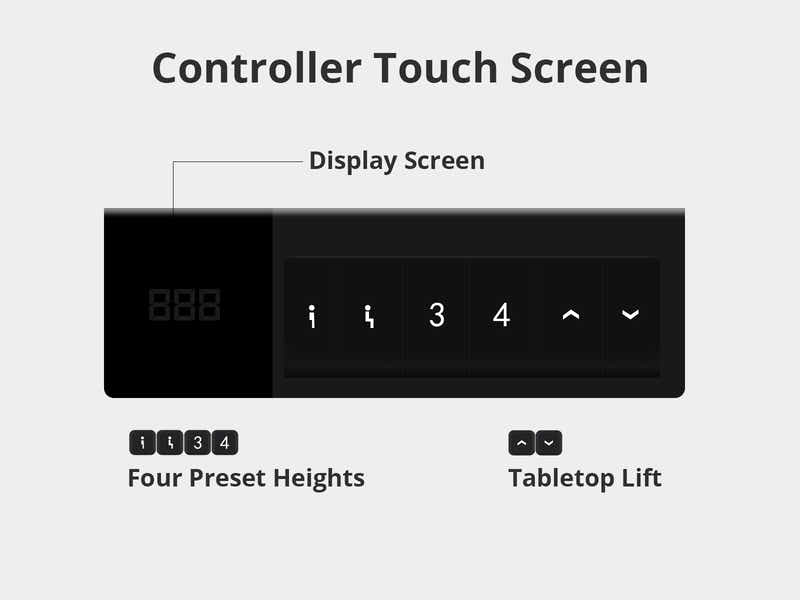 Height Adjustable Desk Frame - White