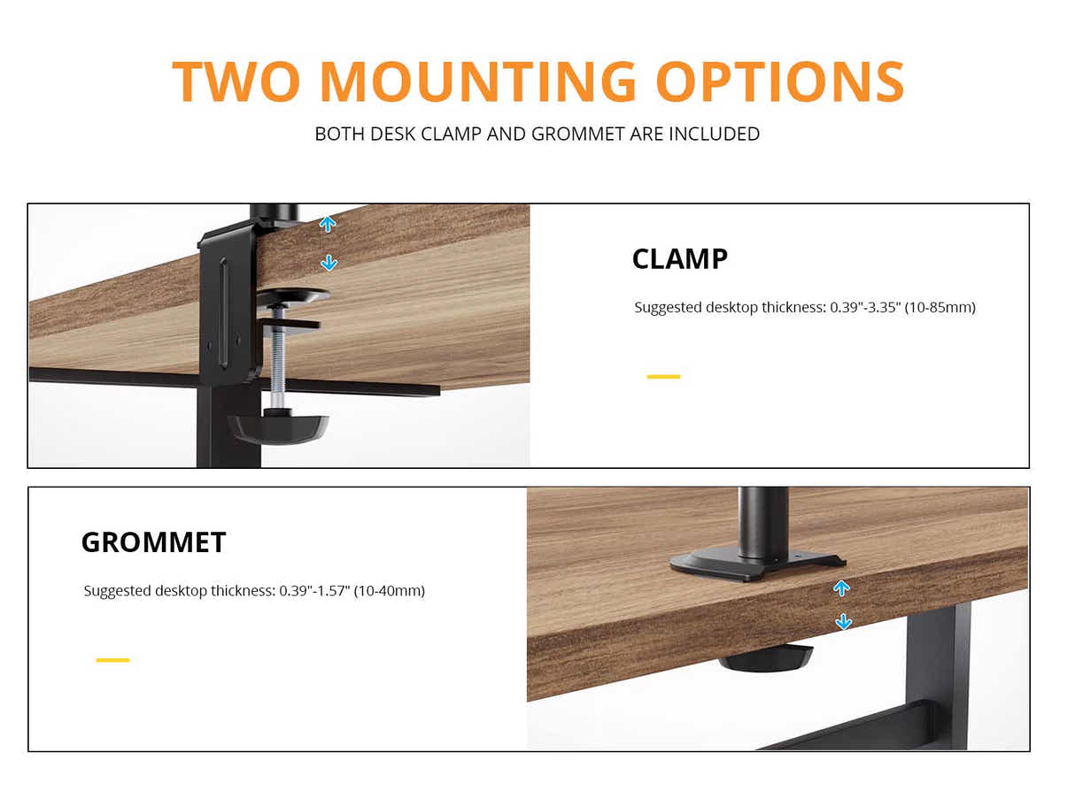 DS Monitor Stand Arm and Laptop Shelf 24PA