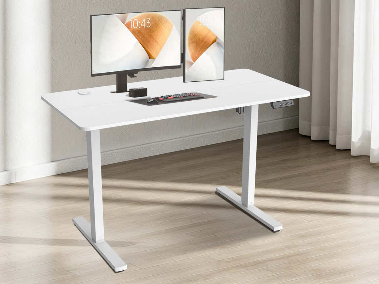 DS Xclusive Height Adjustable Desk 140x60 Set ZY All White