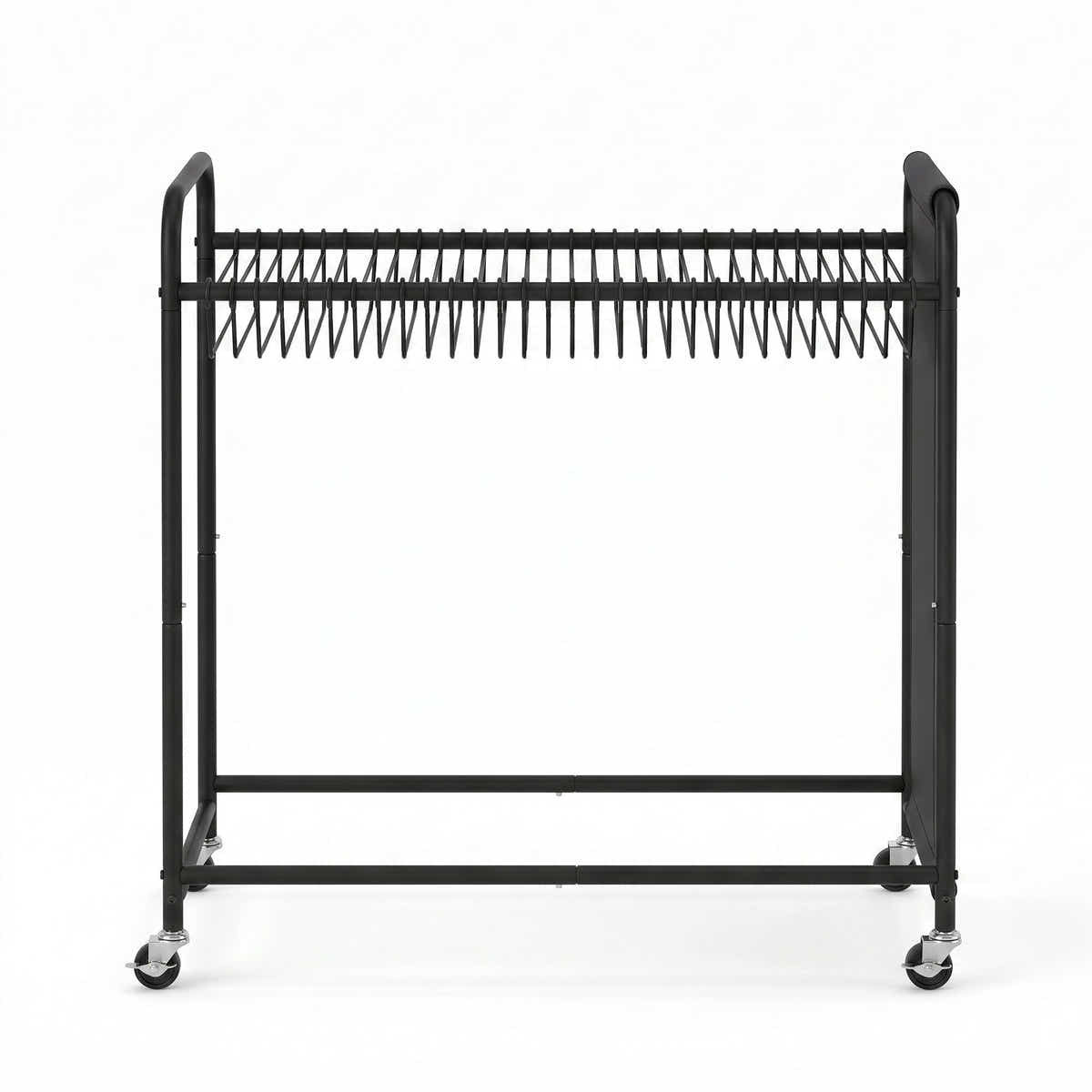 Artiss Pants Trolley Mobile Clothes Rack Stand with 30 Hangers Wheels