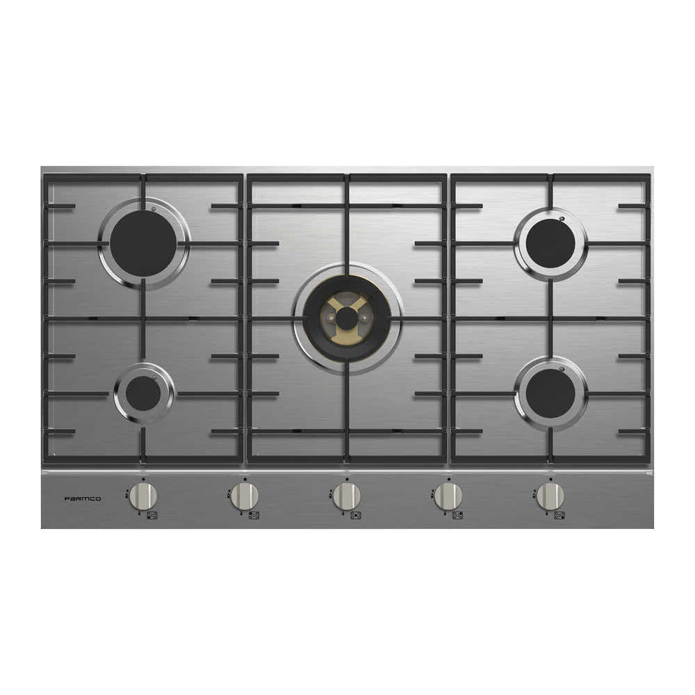 Parmco GAS COOKTOP SERIES7 900MM STAINLESS 4BURNER+WOK