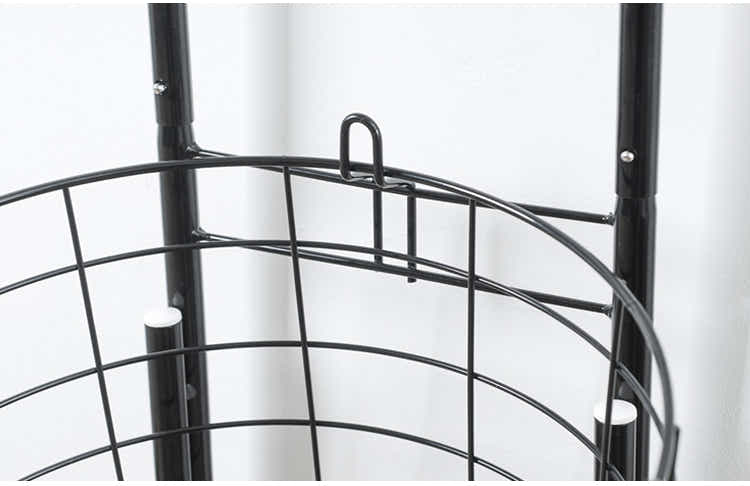 DS BS 3 Tier Rolling Laundry Hamper with 3 Removable Basket-White