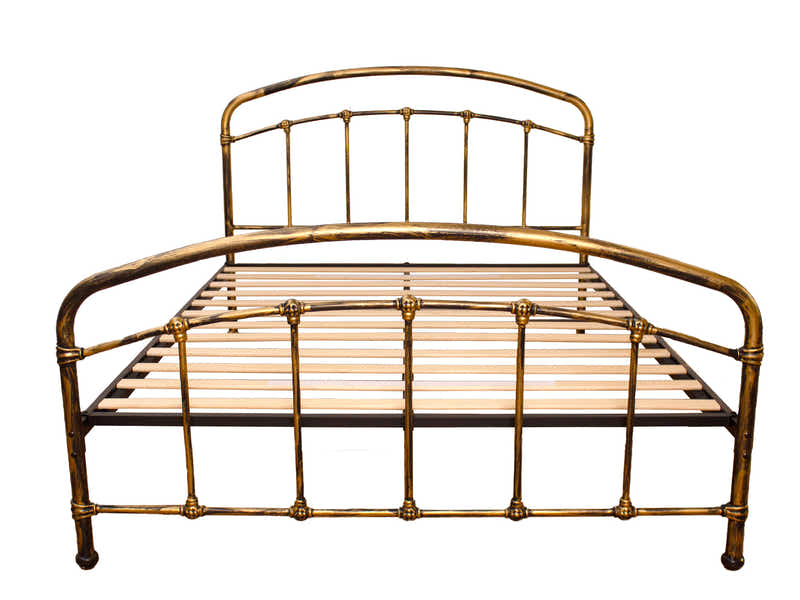 Hartley Metal Bed Frame Brass - Queen