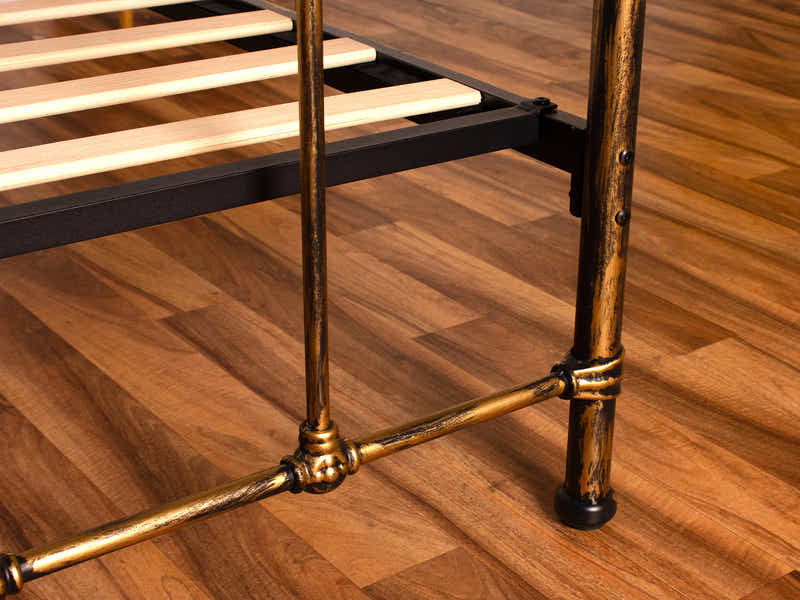 Hartley Metal Bed Frame Brass - Queen