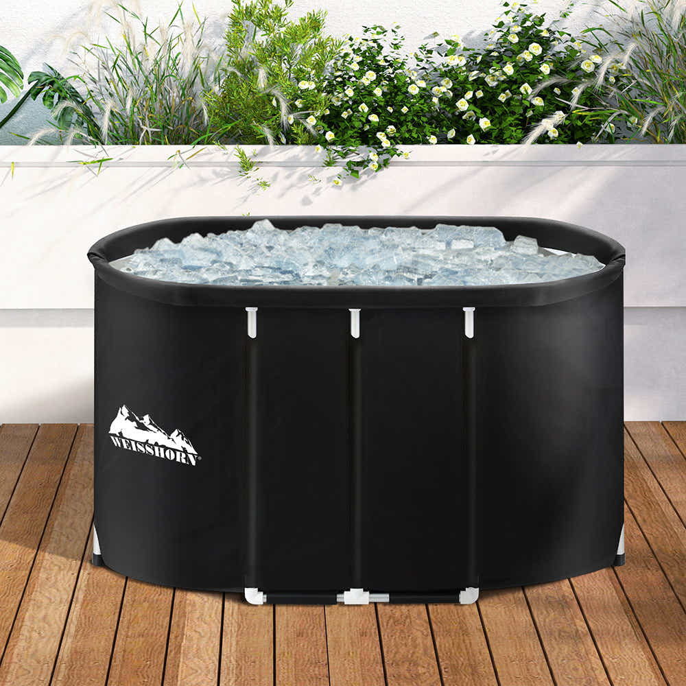 Portable Ice Bath Tub 120x70X70CM Inflatable Cold Water Folding Bathtub Spa Mass
