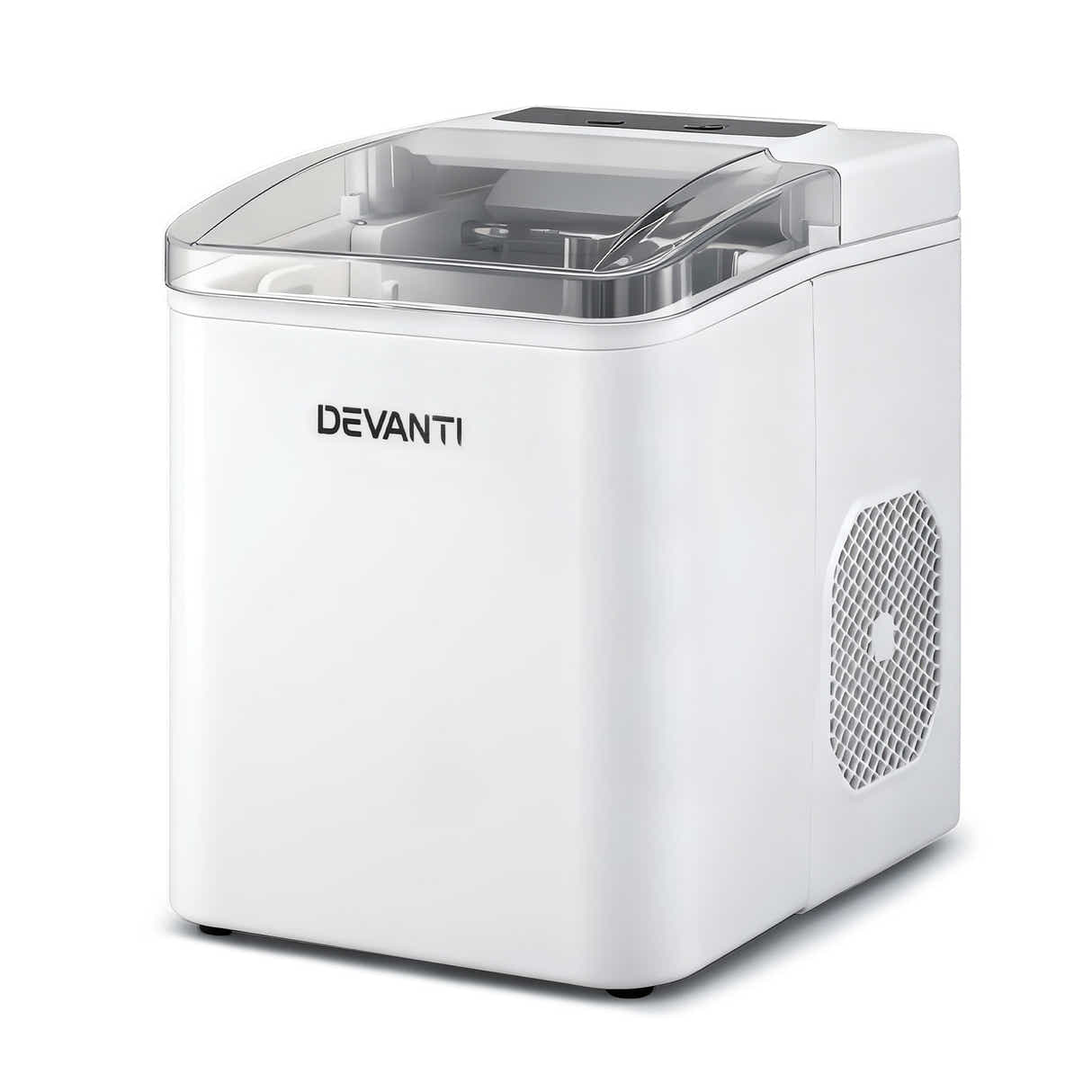 DS NA Devanti Ice Maker Machine Portable 12kg Countertop w/Self Cleaning 1.2L Wh